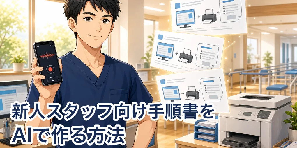 新人スタッフ向け手順書をAIで作る方法。作業しながら録音するだけ
