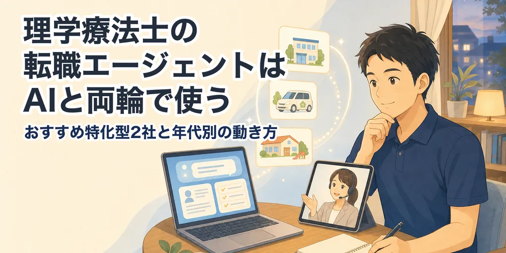理学療法士の転職エージェントはAIと両輪で使う｜おすすめ特化型2社と年代別の動き方