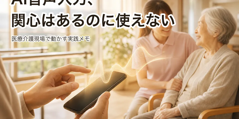 AI音声入力、関心はあるのに使えない問題 ── 医療介護現場で動かす実践メモ